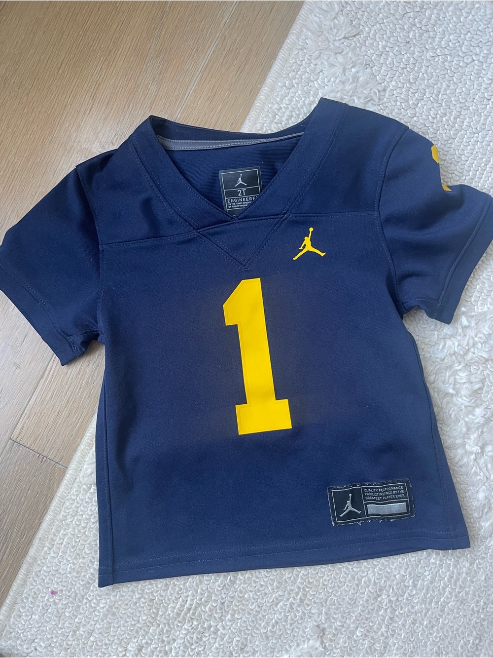 Jordan Kids Michigan Number 1 Football Jersey